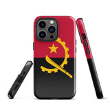 Funda para iPhone 15, 14, 13, 12, 11 Pro Max Plus Mini con bandera de Angola, regalo de recuerdo de viaje