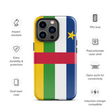 Central African Republic Flag iPhone Case 15 14 13 12 11 Pro Max Plus Mini Gift Travel Souvenir