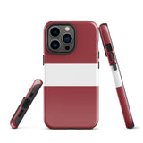 Funda para iPhone 15, 14, 13, 12, 11 Pro Max Plus Mini con bandera de Letonia, regalo de recuerdo de viaje