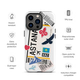 Astana Kazakhstan kazakh Flag iPhone Case 15 14 13 12 11 Pro Max Plus Mini Gift Travel Souvenir