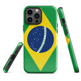 Funda para iPhone 15, 14, 13, 12, 11 Pro Max Plus Mini, resistente y protectora, con bandera brasileña