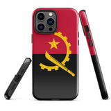 Funda para iPhone 15, 14, 13, 12, 11 Pro Max Plus Mini con bandera de Angola, regalo de recuerdo de viaje