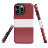 Funda para iPhone 15, 14, 13, 12, 11 Pro Max Plus Mini con bandera de Letonia, regalo de recuerdo de viaje