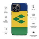 Saint Vincent and the Grenadines Flag iPhone Case 15 14 13 12 11 Pro Max Plus Mini Gift Travel Souvenir