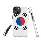 South Korea Korean Flag iPhone Case 15 14 13 12 11 Pro Max Plus Mini Gift Ideas Country Map Skyline Gift For Her Him Ideas Travel  Souvenir