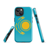 Kazakhstan kazakh Flag iPhone Case 15 14 13 12 11 Pro Max Plus Mini Gift Ideas Country Map Skyline Gift For Her Him Ideas Travel  Souvenir