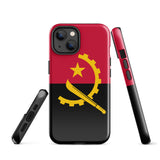 Funda para iPhone 15, 14, 13, 12, 11 Pro Max Plus Mini con bandera de Angola, regalo de recuerdo de viaje