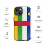 Central African Republic Flag iPhone Case 15 14 13 12 11 Pro Max Plus Mini Gift Travel Souvenir