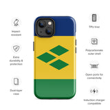 Saint Vincent and the Grenadines Flag iPhone Case 15 14 13 12 11 Pro Max Plus Mini Gift Travel Souvenir