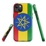 Ethiopia Ethiopian Flag iPhone Case 15 14 13 12 11 Pro Max Plus Mini Gift Ideas Country Map Skyline Gift For Her Him Ideas Travel  Souvenir