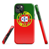 Portugal Portugiesische Flagge iPhone Hülle 15 14 13 12 11 Pro Max Plus Mini Geschenkideen Landkarte Skyline Geschenk für Sie Ihn Ideen Reise Souvenir