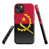 Funda para iPhone 15, 14, 13, 12, 11 Pro Max Plus Mini con bandera de Angola, regalo de recuerdo de viaje