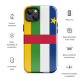 Central African Republic Flag iPhone Case 15 14 13 12 11 Pro Max Plus Mini Gift Travel Souvenir