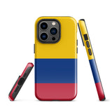 Kolumbien Kolumbianische Flagge iPhone 15 14 13 12 11 Pro Max Plus Mini Handyhülle iPhone Robuste Schutzhülle für iPhone