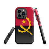 Funda para iPhone 15, 14, 13, 12, 11 Pro Max Plus Mini con bandera de Angola, regalo de recuerdo de viaje