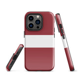 Funda para iPhone 15, 14, 13, 12, 11 Pro Max Plus Mini con bandera de Letonia, regalo de recuerdo de viaje