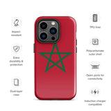 Funda para iPhone 15, 14, 13, 12, 11 Pro Max Plus Mini con bandera marroquí, regalo de recuerdo de viaje