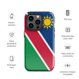 Funda para iPhone 15, 14, 13, 12, 11 Pro Max Plus Mini con la bandera de Namibia, regalo de recuerdo de viaje