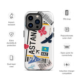 Astana Kazakhstan kazakh Flag iPhone Case 15 14 13 12 11 Pro Max Plus Mini Gift Travel Souvenir