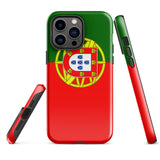 Portugal Portugiesische Flagge iPhone Hülle 15 14 13 12 11 Pro Max Plus Mini Geschenkideen Landkarte Skyline Geschenk für Sie Ihn Ideen Reise Souvenir