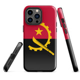 Funda para iPhone 15, 14, 13, 12, 11 Pro Max Plus Mini con bandera de Angola, regalo de recuerdo de viaje