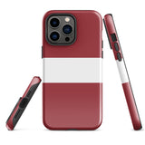 Funda para iPhone 15, 14, 13, 12, 11 Pro Max Plus Mini con bandera de Letonia, regalo de recuerdo de viaje