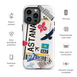 Astana Kazakhstan kazakh Flag iPhone Case 15 14 13 12 11 Pro Max Plus Mini Gift Travel Souvenir