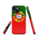 Portugal Portugiesische Flagge iPhone Hülle 15 14 13 12 11 Pro Max Plus Mini Geschenkideen Landkarte Skyline Geschenk für Sie Ihn Ideen Reise Souvenir