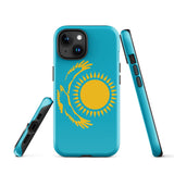 Kazakhstan kazakh Flag iPhone Case 15 14 13 12 11 Pro Max Plus Mini Gift Ideas Country Map Skyline Gift For Her Him Ideas Travel  Souvenir