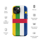 Central African Republic Flag iPhone Case 15 14 13 12 11 Pro Max Plus Mini Gift Travel Souvenir