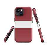 Funda para iPhone 15, 14, 13, 12, 11 Pro Max Plus Mini con bandera de Letonia, regalo de recuerdo de viaje