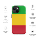 Funda para iPhone 15, 14, 13, 12, 11 Pro Max Plus Mini con bandera de Malí, regalo de recuerdo de viaje