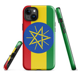 Ethiopia Ethiopian Flag iPhone Case 15 14 13 12 11 Pro Max Plus Mini Gift Ideas Country Map Skyline Gift For Her Him Ideas Travel  Souvenir