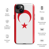 Northern Cyprus Flag iPhone Case 15 14 13 12 11 Pro Max Plus Mini Gift Travel Souvenir