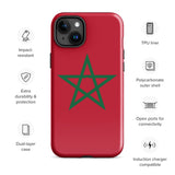 Funda para iPhone 15, 14, 13, 12, 11 Pro Max Plus Mini con bandera marroquí, regalo de recuerdo de viaje