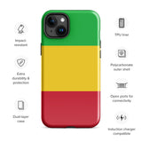 Funda para iPhone 15, 14, 13, 12, 11 Pro Max Plus Mini con bandera de Malí, regalo de recuerdo de viaje