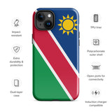 Funda para iPhone 15, 14, 13, 12, 11 Pro Max Plus Mini con la bandera de Namibia, regalo de recuerdo de viaje