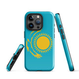 Kazakhstan kazakh Flag iPhone Case 15 14 13 12 11 Pro Max Plus Mini Gift Ideas Country Map Skyline Gift For Her Him Ideas Travel  Souvenir