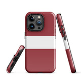Funda para iPhone 15, 14, 13, 12, 11 Pro Max Plus Mini con bandera de Letonia, regalo de recuerdo de viaje