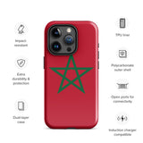Funda para iPhone 15, 14, 13, 12, 11 Pro Max Plus Mini con bandera marroquí, regalo de recuerdo de viaje