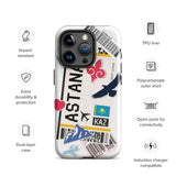 Astana Kazakhstan kazakh Flag iPhone Case 15 14 13 12 11 Pro Max Plus Mini Gift Travel Souvenir