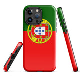 Portugal Portugiesische Flagge iPhone Hülle 15 14 13 12 11 Pro Max Plus Mini Geschenkideen Landkarte Skyline Geschenk für Sie Ihn Ideen Reise Souvenir
