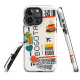 Bogota Colombia Colombian Flag iPhone Case 15 14 13 12 11 Pro Max Plus Mini Travel Souvenir Tourist Beach Lover Food Patriot Gifts