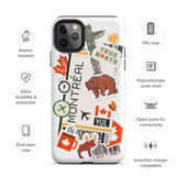 Montreal Québec Quebec Canada Canadian  iPhone 14 13 12 11 Pro Max Plus Mini Phone Case iPhone Tough Rugged Protective iPhone case