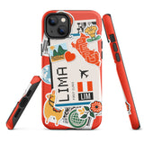 Lima Peru Peruvian  iPhone 14 13 12 11 Pro Max Plus Mini Phone Case iPhone X XS XR SE 7 8