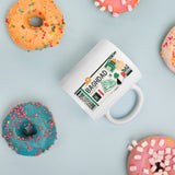 Baghdad Iraq flag Iraqi Coffee Mug White Glossy Cup Personalized Custom City Name